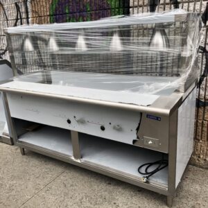 72" Electric Steam Table — 208 Volts, Single Phase, W/ Sneeze Guard