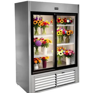 Leader NLS54F 54″ Sliding Glass Door Flower Merchandiser Floral Cooler – 115 Volts