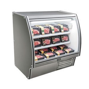 Leader NRHD48 High Deli Case Curved Glass - ETL Certified - Self Contained - 115 Volts