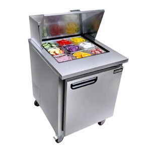 Leader NSFM27 27" Mega Top Sandwich Prep Table Refrigerator - 115 Volts